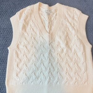 On 34th V-Neck Sweater Vest in Cream